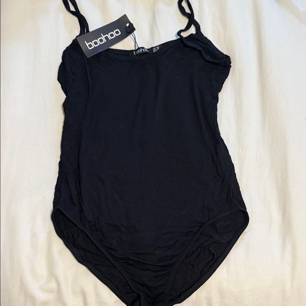 Boohoo Classic Black Sleeveless Bodysuit